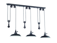 Craftmade P403-ABZ - 3 Light Pulley Pendant w/Metal Shade