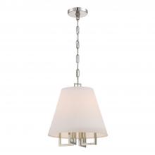 Crystorama 2254-PN - Libby Langdon for Crystorama Westwood 4 Light Polished Nickel Pendant