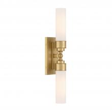 Crystorama WLX-302-AG - Wilcox 2 Light LED Aged Brass Sconce