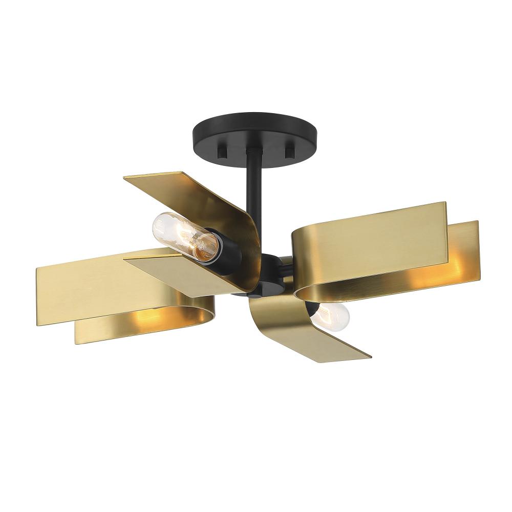 4 Light Semi Flush