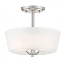 Designers Fountain D267M-SF-BN - Malone 12" 2-Light Semi-Flush