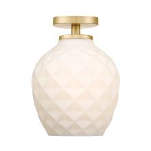 Designers Fountain D289M-SF-BG - Dita 9 in. 1-Light Brushed Gold Modern Semi Flush Mount Light