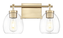 Acclaim Lighting IN40061BR - Dawes 16 in. Brass 2-Light Vanity With Clear Glass Globes