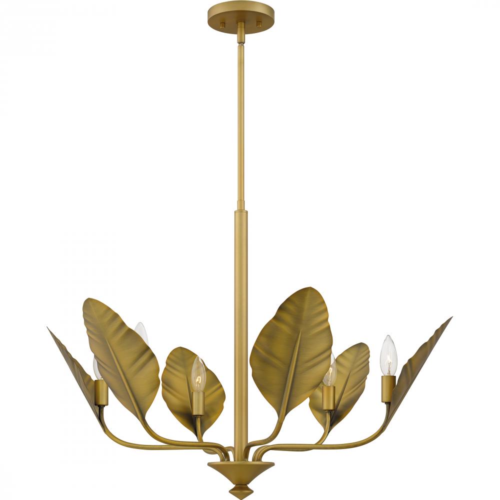 Bayley 6-Light Aged Brass Chandelier