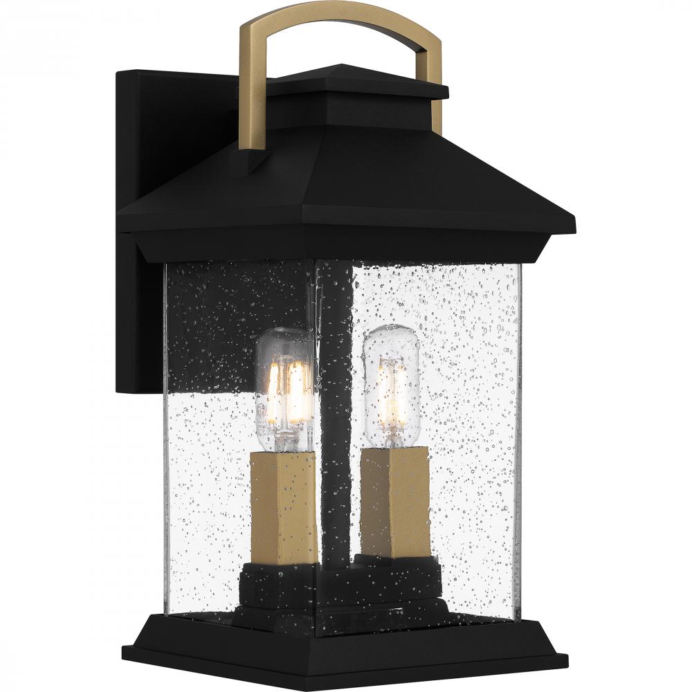 Henderson 2-Light Earth Black Outdoor Wall Lantern
