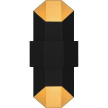 Quoizel CHS8307MBKG - Chasm Integrated LED Matte Black Gold Outdoor Wall Lantern