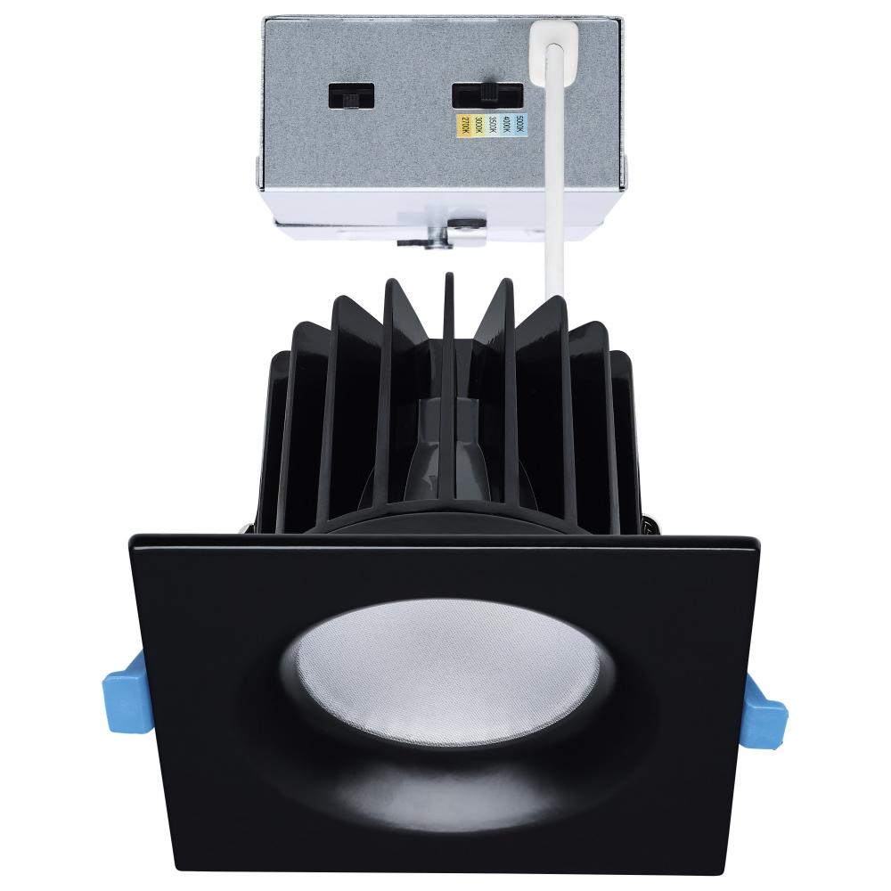 16/20/24 Watt LED Remote Driver Downlight; 27K/30K/35K/40K/50K CCT; Field Selectable; Square; Black
