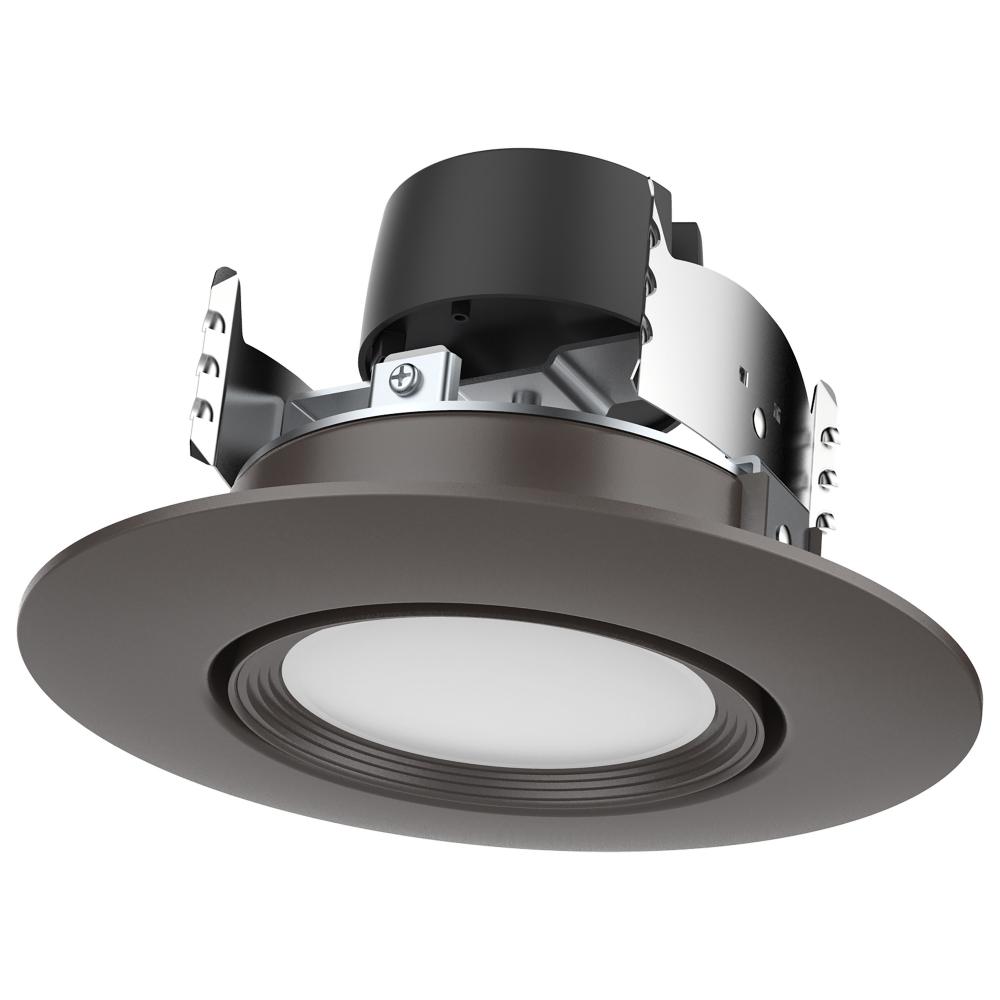 7.5 Watt; LED Retrofit Downlight; Gimbaled; 120 Volt; CCT Selectable; Bronze Finish