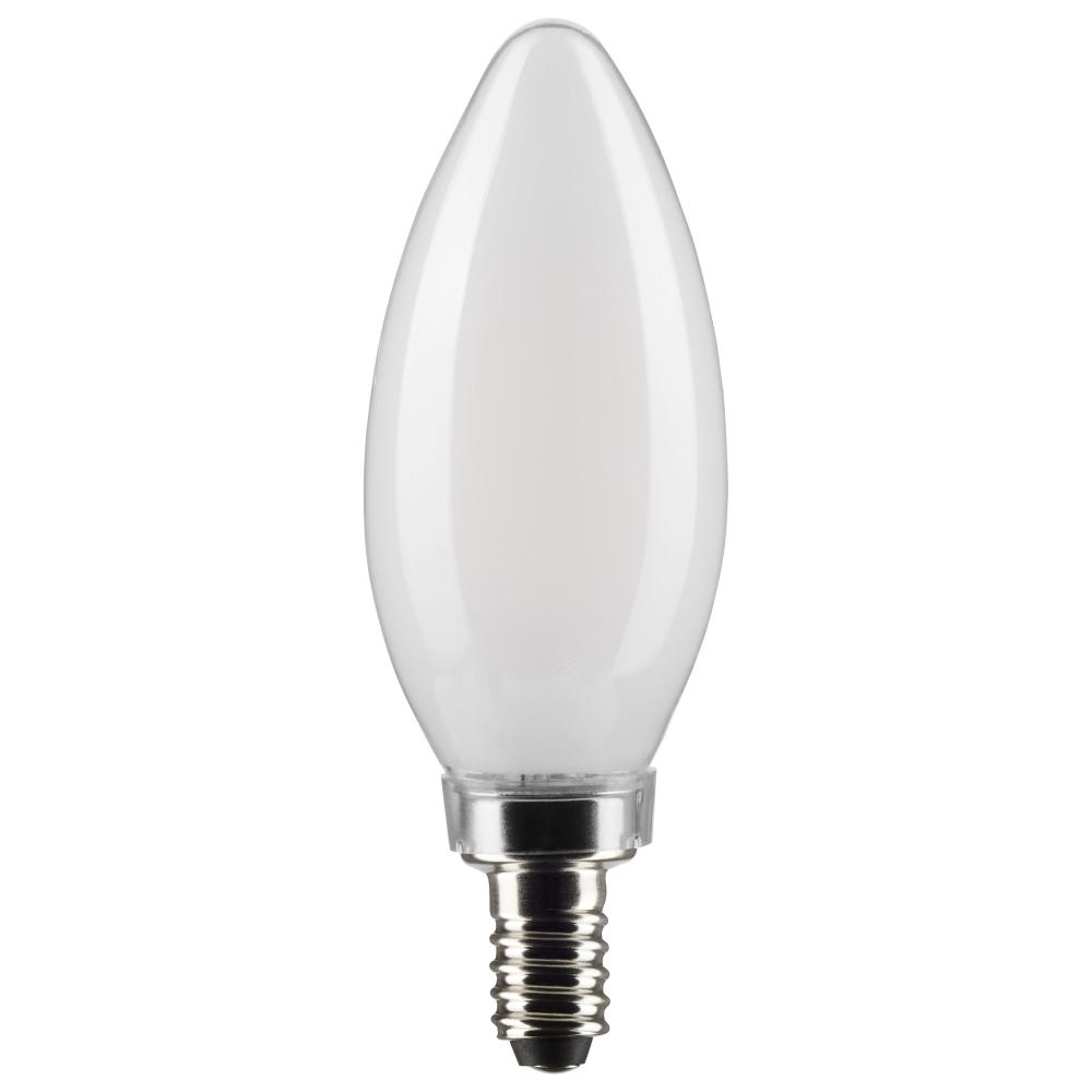 4 Watt B11 LED Filament; Frost; Candelabra base; 90 CRI; 4000K; 120 Volt