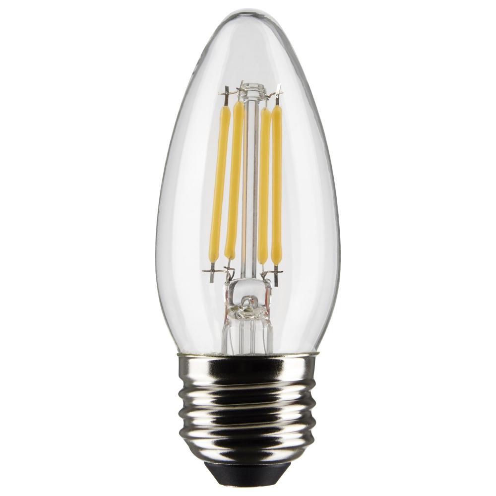 5.5 Watt B11 LED Filament; Clear; Medium base; 90 CRI; 4000K; 120 Volt