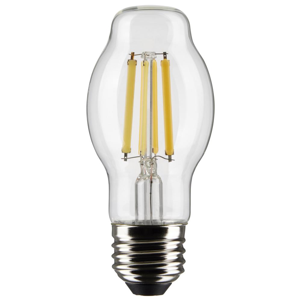 8 Watt BT15 LED Filament; Clear; Medium base; 90 CRI; 5000K; 120 Volt