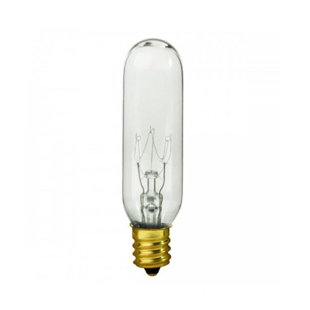 15 Watt T6 Incandescent; Clear; 2000 Average rated hours; 90 Lumens; Candelabra base; 145 Volt;