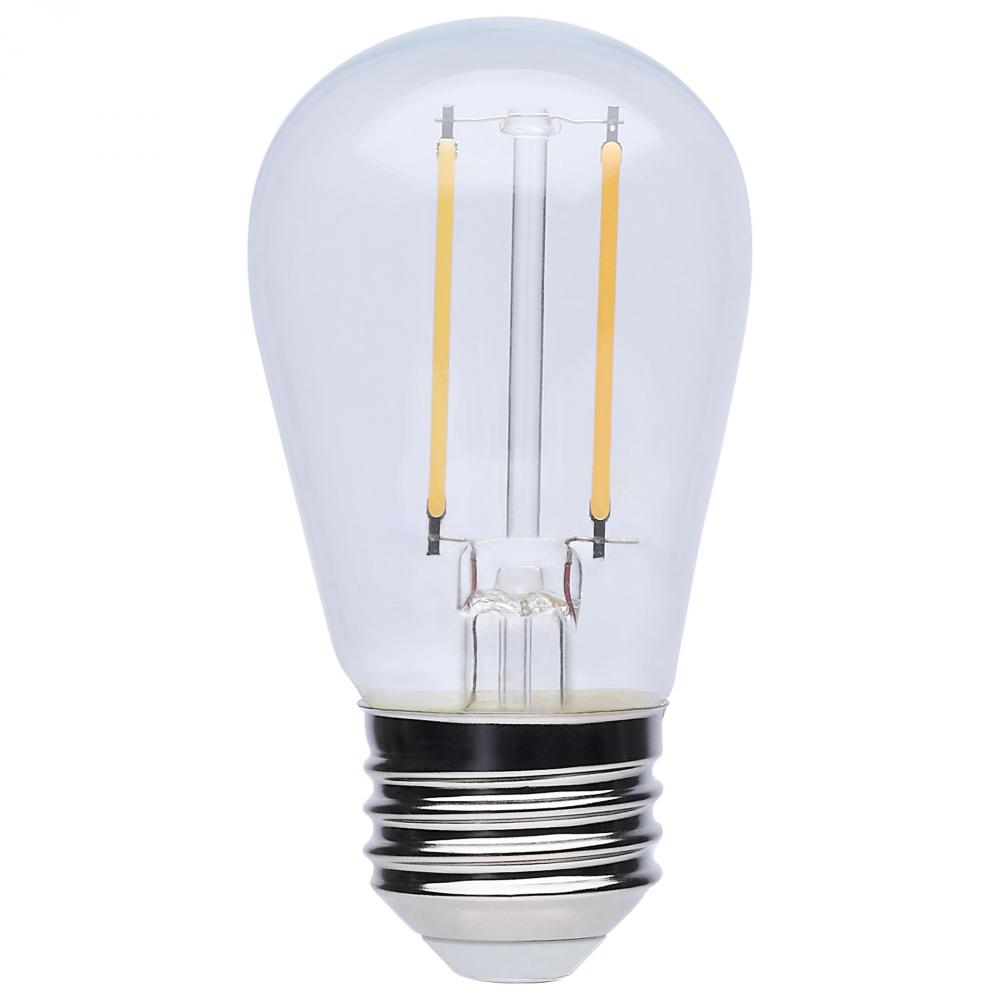 S14 LED String Light Replacement Lamp; Medium Base; 2700K; Clear; 120 Volt; 4-Pack