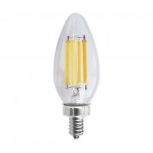 Satco Products Inc. S11383 - 8 Watt C11 LED Filament; Clear; Candelabra base; 2700K; 90 CRI; 760 Lumens; 120 Volt