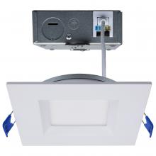 Satco Products Inc. S11871 - 12 Watt LED Low Profile Regress Baffle Downlight; 4 Inch; Remote Driver; CCT Selectable; Square