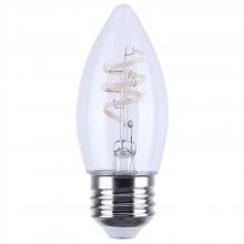 Satco Products Inc. S12555 - 4 Watt B11 LED; Reminiscent; Flex Gray Coil Filament; E26; 3000K; 120 Volt