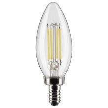 Satco Products Inc. S21277 - 5.5 Watt B11 LED Filament; Clear; Candelabra base; 90 CRI; 5000K; 120 Volt