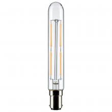 Satco Products Inc. S21861 - 4 Watt T6.5 LED Filament; Clear; Bayonet Double Contact Base; 3000K; 400 Lumens; 120 Volt