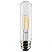 Satco Products Inc. S21863 - 5.5 Watt T10 LED Filament; Clear; Medium Base; 5000K; 450 Lumens; 120 Volt; 2-Pack