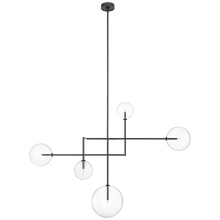 Visual Comfort & Co. Signature Collection ARN 5382MI-CG - Linnea 57" Chandelier