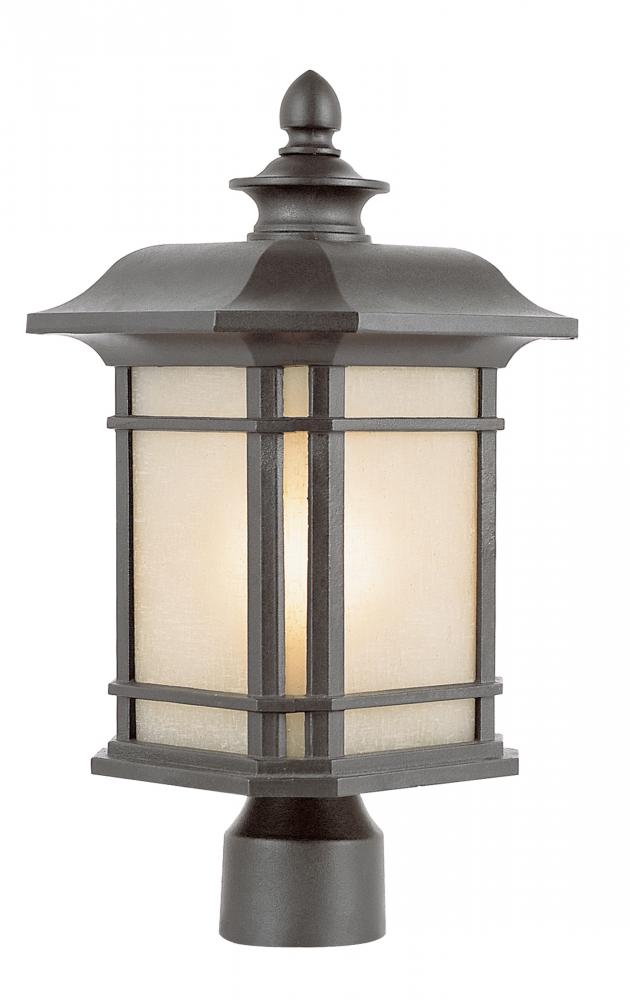 1LT POST-MED-OUTD-LINEN GLASS-