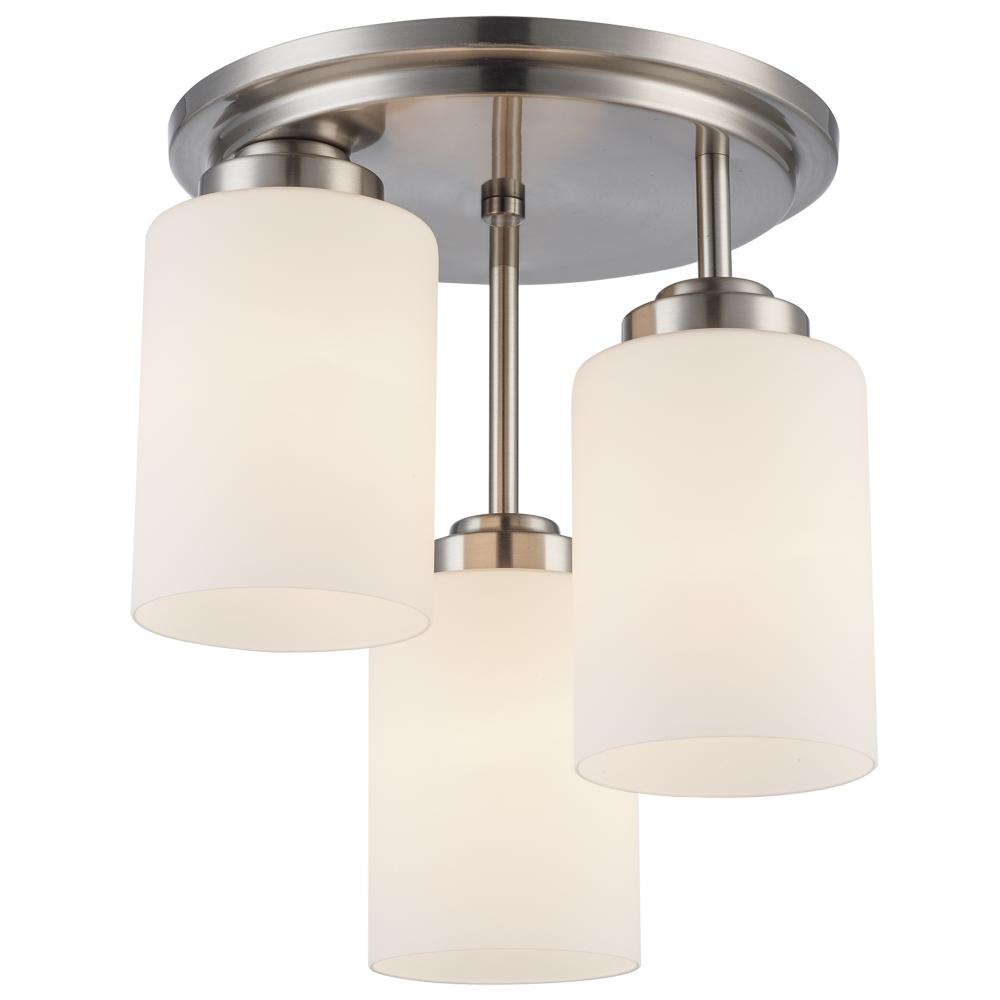 3LT FLUSH-DROP LIGHT-BN-WHITE