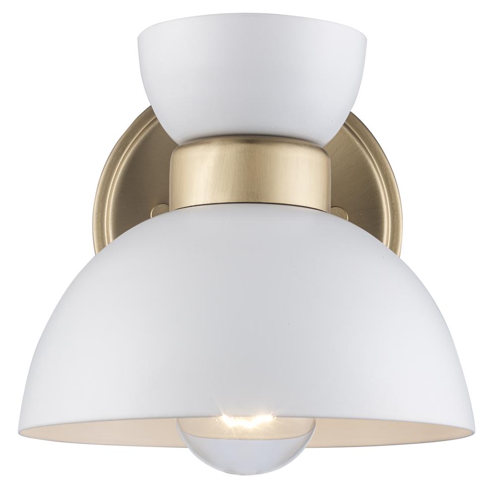 1LT SCONCE-DOUBLE METAL SHADE-