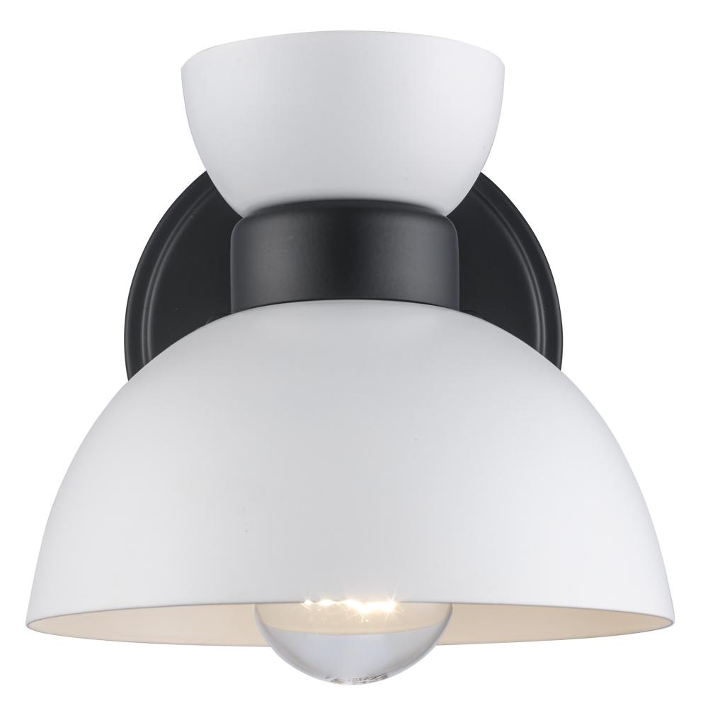1LT SCONCE-DOUBLE METAL SHADE-