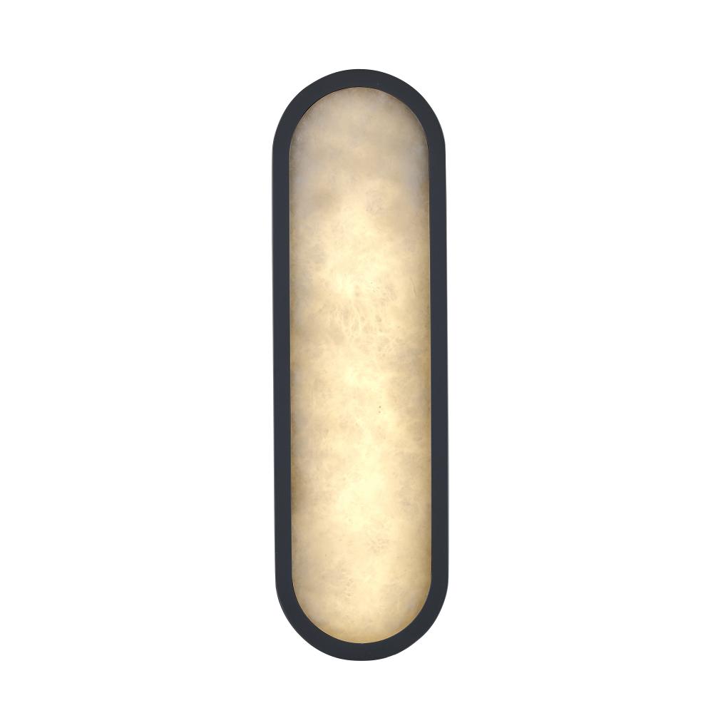 16' ALABASTER CIRCLR SCONCE-BK
