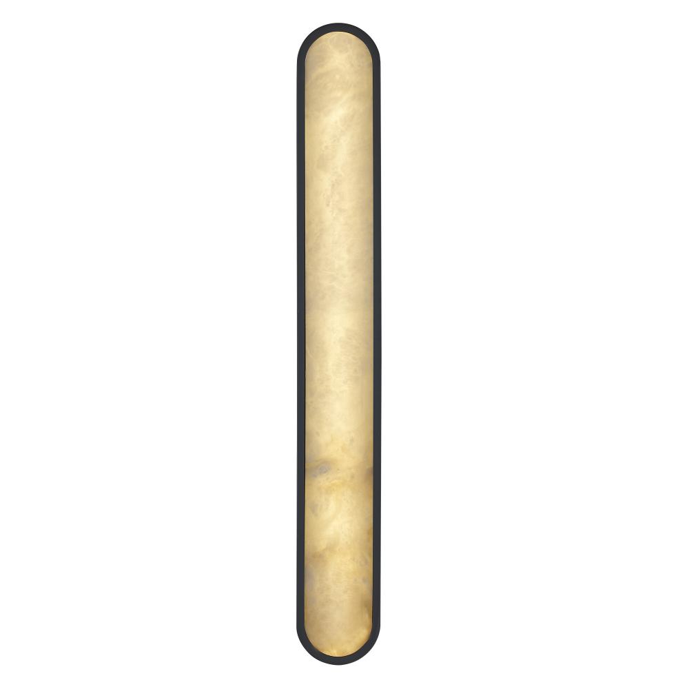 36" ALABASTER CIRCLR SCONCE-BK