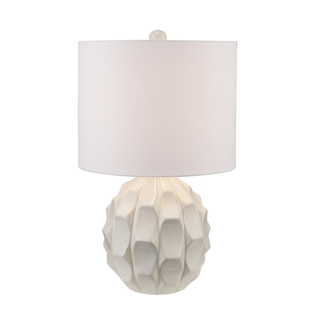 1LT TABLE HONEYCOMB MARBLE-WH