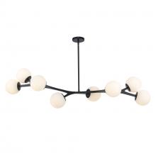 Trans Globe 11638 BK - 8LT PENDANT-ANGLED ARMS-WHITE