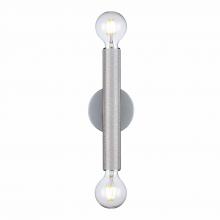 Trans Globe 22302 PC - 2LT VANITY-12" INDUS. KNURLED