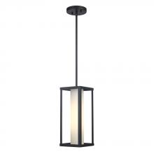 Trans Globe 51464 BK - 1LT HANGER-FROSTED INNER CYLIN