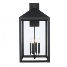 Trans Globe 51534 BK - 4LT WALL-14" CLEAR GLASS-BK