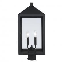 Trans Globe 51535 BK - 2LT POST TOP-10" CLEAR GLASS-B