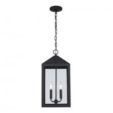 Trans Globe 51537 BK - 2LT HANGER-10" CLEAR GLASS-BK