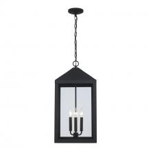 Trans Globe 51538 BK - 3LT HANGER-12" CLEAR GLASS-BK