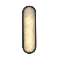 Trans Globe LED-22650 BK - 16' ALABASTER CIRCLR SCONCE-BK