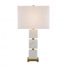 Trans Globe RTL-9166 WG-AG - 1LT TABLE LAMP MARBLE CUBES-WG