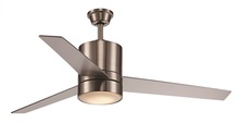 Trans Globe F-1018 BN - LED FAN-3 BLADES W/ WALL CONTR-3/4" ROD