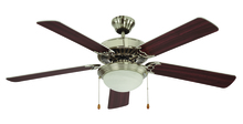 Trans Globe F-1022 BN - 1LT FAN- W/LIGHT KIT E26-BN-1/2" ROD