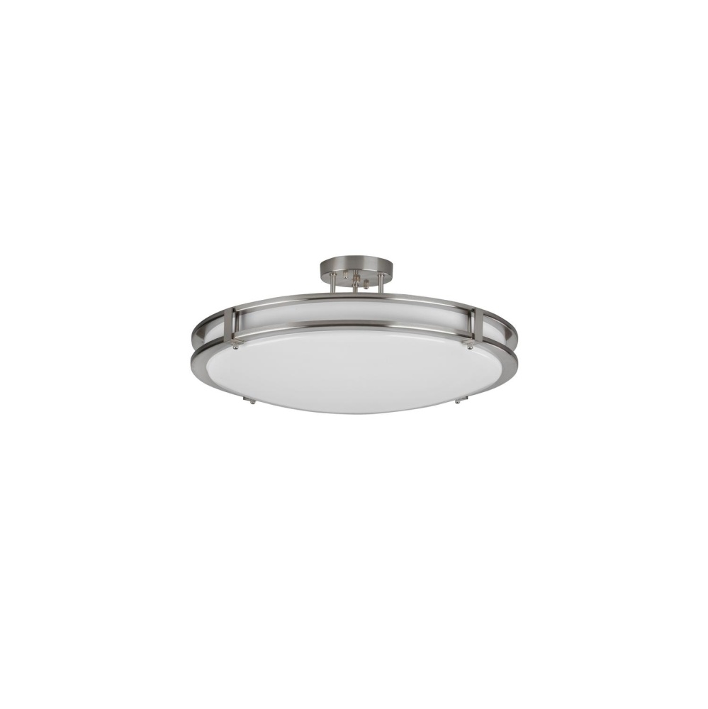 Carlisle 14'' LED Semi-Flush, 120-277V, 27W, 5 CCT, SN