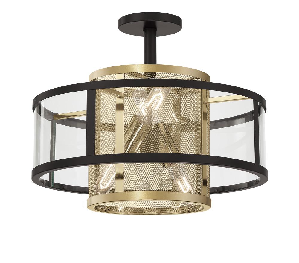 Soho - 4 Light Pendant And Semi - Flush, A Robin Baron Design