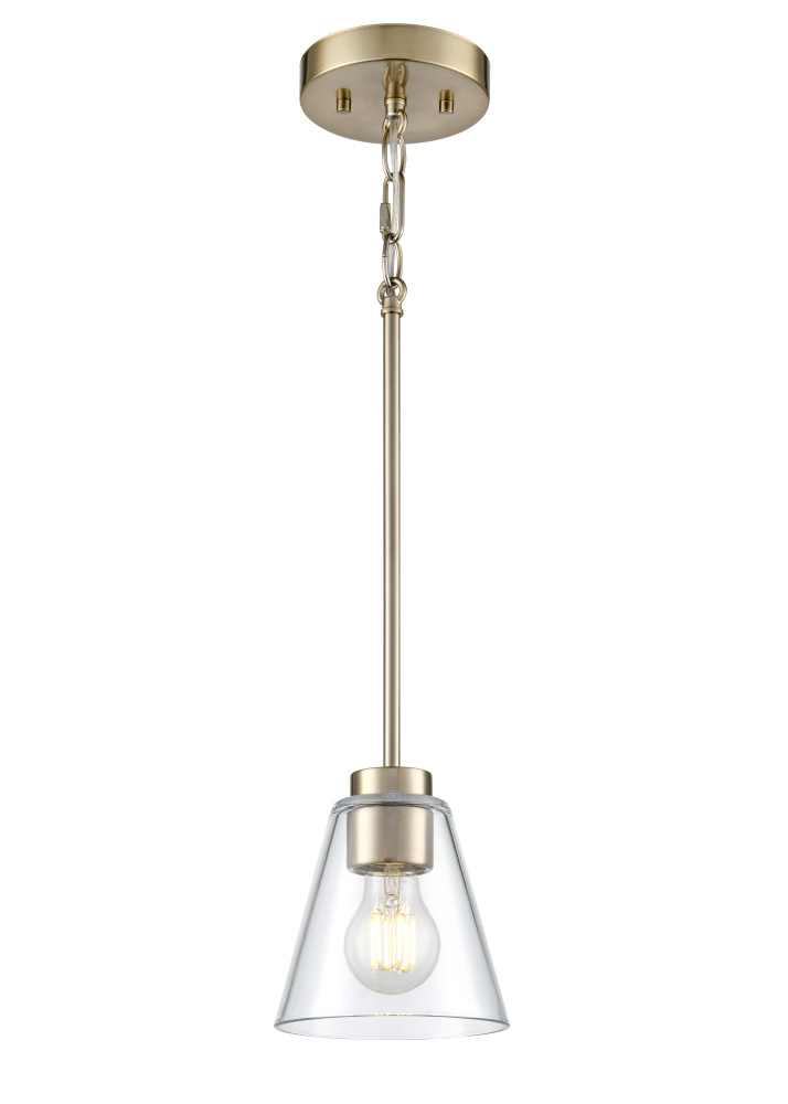 Strayhan 5.75" 1-Light Mini Pendant - Modern Gold