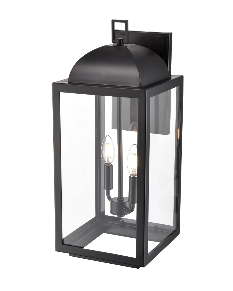 Beaufort 22.25" High 2-Light Outdoor Wall Sconce - Powder Coated Black