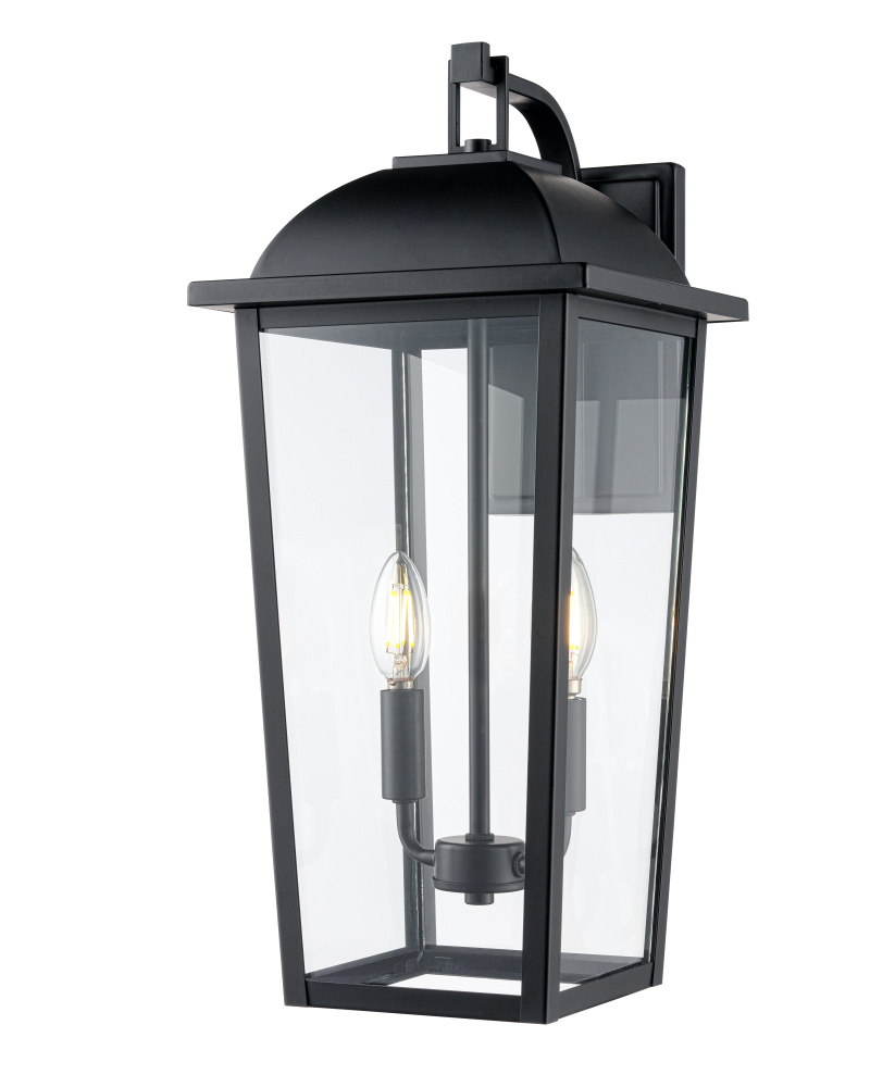 Houston 20.5" High 2-Light Outdoor Wall Lantern Powder Coated Black