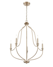 Millennium 98005-MG - Senoia 25" Wide 5-Light Chandelier - Modern Gold