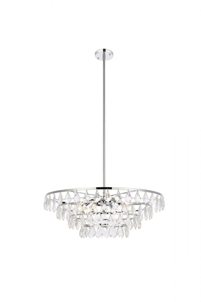 Ella 28 inch pendant in chrome