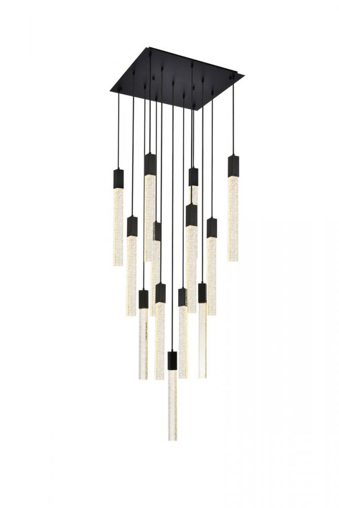 Weston 13 lights pendant in black